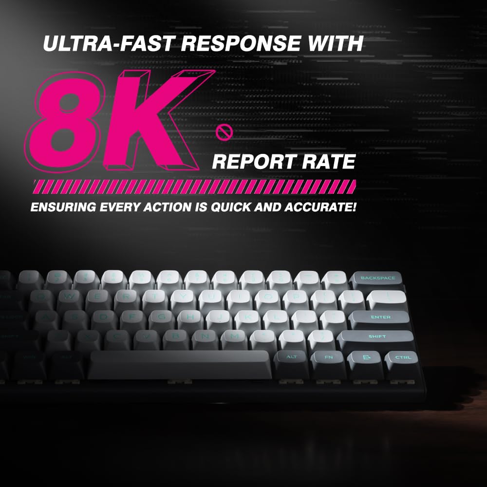 E-YOOSO Hz-61 60% Wired RGB Gaming Keyboard, Magnetic Switch, Hot